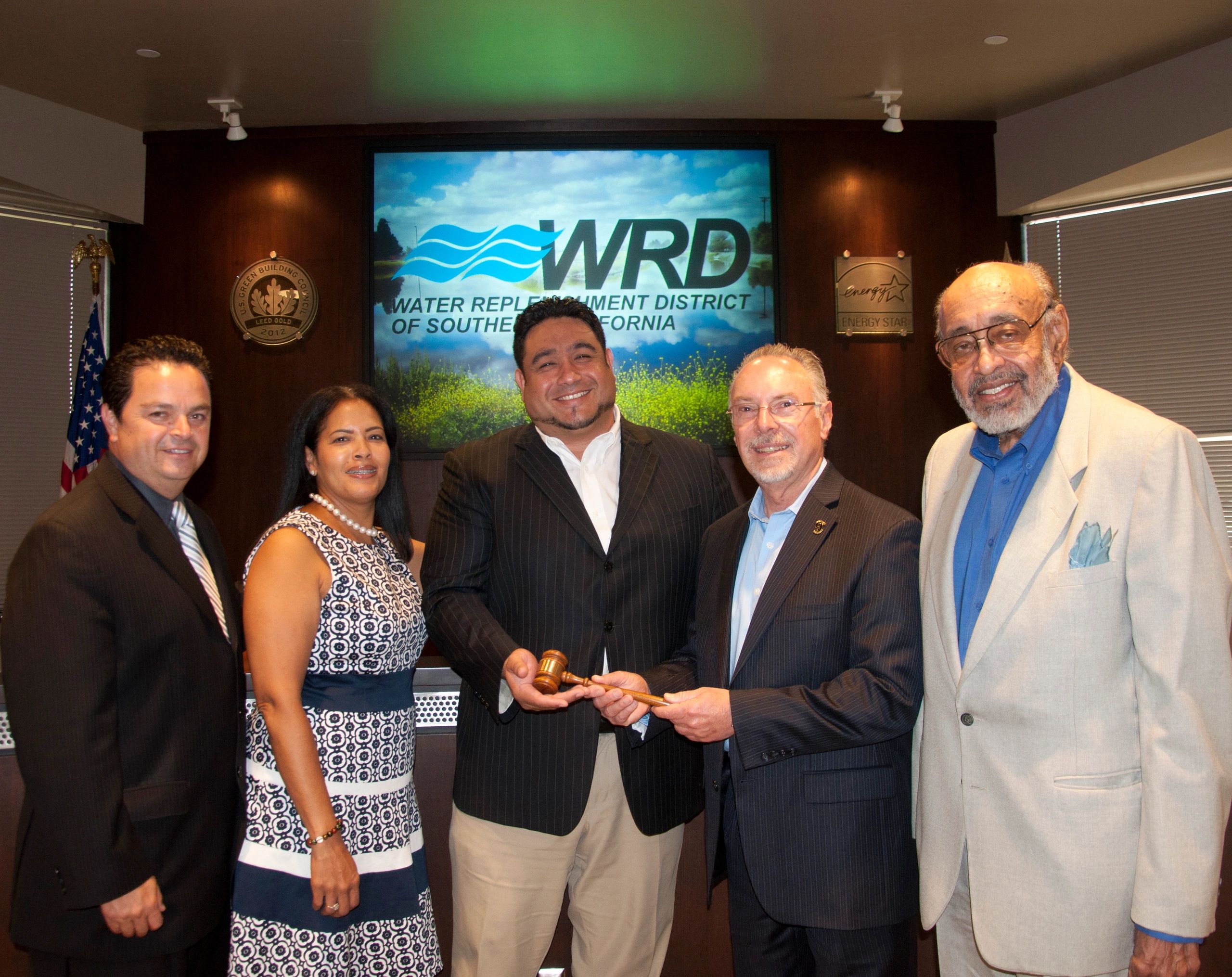 Sergio Calderon with fellow Water Replenishment District leaders